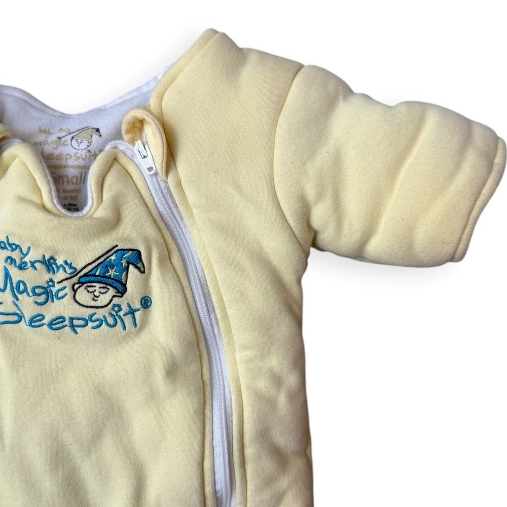 Baby‎ Merlins Magic Sleepsuit 100% Cotton Yellow Sleeper Baby 3-6 Months Small
